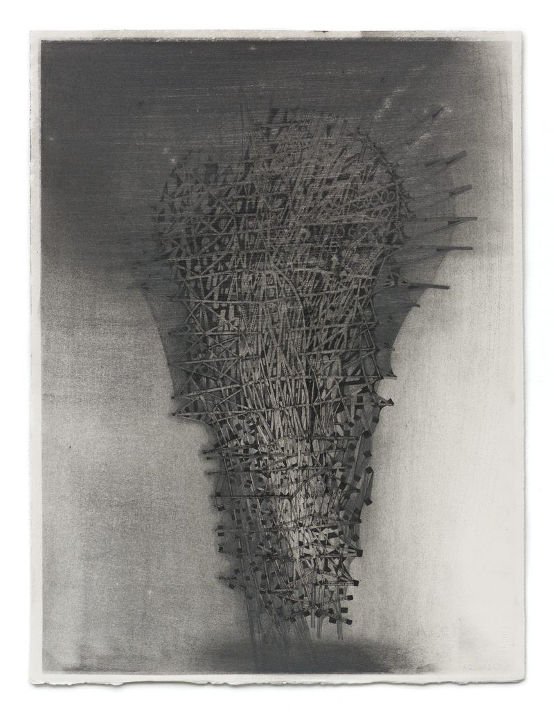 An image of a drawing titled Moveable City #2 by Stephen Talasnik.
