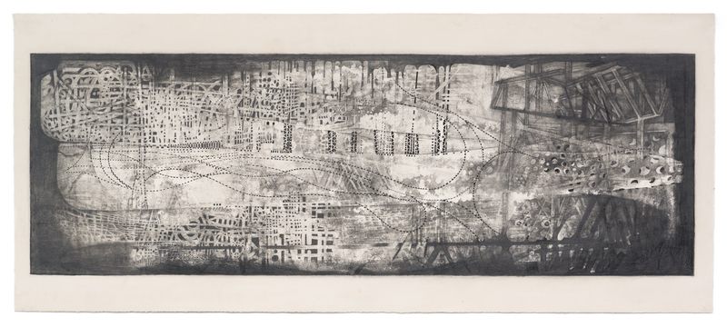 A graphite on paper drawing titled Philosophy II by Stephen Talasnik.