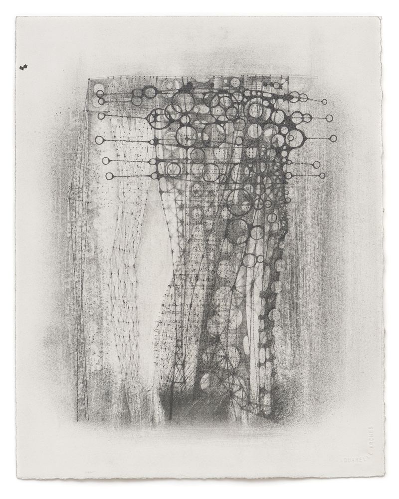 An image of a drawing from the series Towers by Stephen Talasnik.