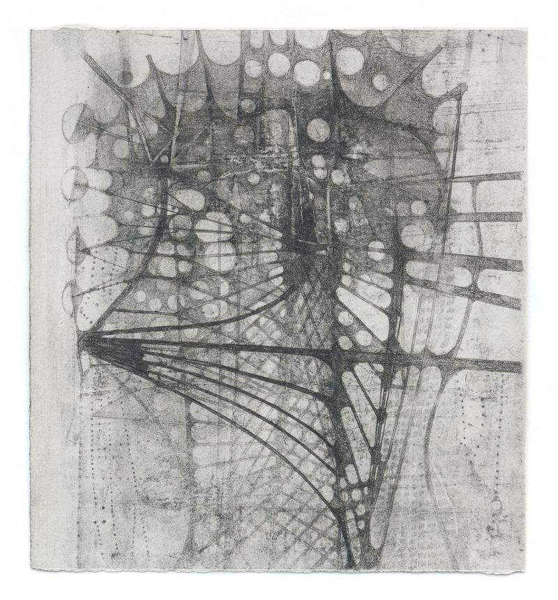 An image of a drawing from the Vertical Landscape series by Stephen Talasnik.