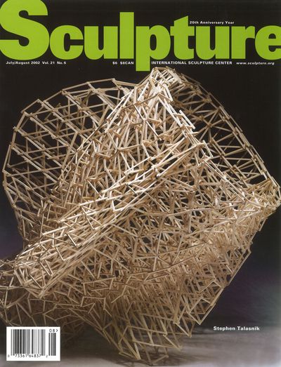 The cover of an issue of Sculpture magazine featuring Stephen Talasnik